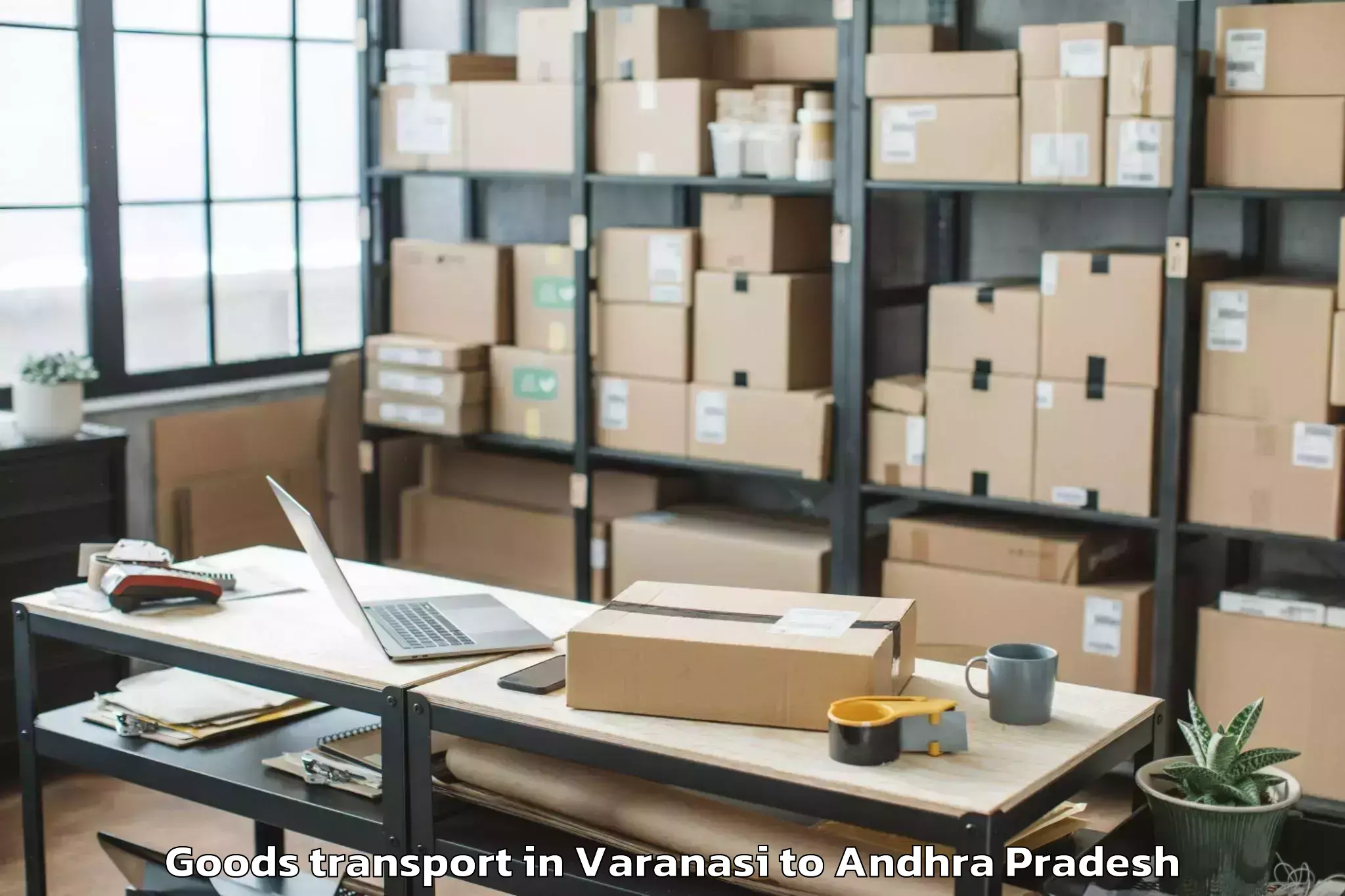 Trusted Varanasi to Santhanuthalapadu Goods Transport